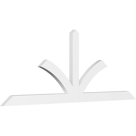 Ekena Millwork Richland Architectural Grade PVC Gable Bracket, 84"W x 31 1/2"H x 2"D x 4"F, 9/12 Pitch GBP084X32X0204RIC00